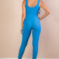 CAPELLA Ribbed Scoop Neck Bodycon Jumpsuit