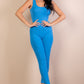 CAPELLA Ribbed Scoop Neck Bodycon Jumpsuit