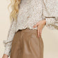 LILOU Vegan leather shorts