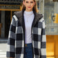 Plaid Two-Side Wear Hooded Coat
