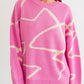 LE LIS Abstract Pattern Oversized Sweater Top