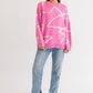 LE LIS Abstract Pattern Oversized Sweater Top