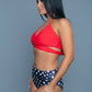 Wicked Sexy 2 Piece Women's Swimsuit with Cutout Haltered Bra