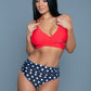 Wicked Sexy 2 Piece Women's Swimsuit with Cutout Haltered Bra