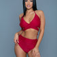 Wicked Sexy 2 Piece Women's Swimsuit with Cutout Haltered Bra