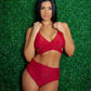 Wicked Sexy 2 Piece Women's Swimsuit with Cutout Haltered Bra