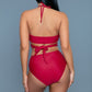 Wicked Sexy 2 Piece Women's Swimsuit with Cutout Haltered Bra