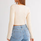 LE LIS Asymmetrical Hem Sweater Top