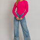 LE LIS Asymmetrical Hem Sweater Top