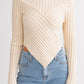 LE LIS Asymmetrical Hem Sweater Top