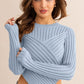 LE LIS Asymmetrical Hem Sweater Top