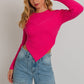 LE LIS Asymmetrical Hem Sweater Top