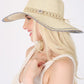 BELLA CHIC Embroidered Boho Straw Hat
