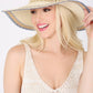 BELLA CHIC Embroidered Boho Straw Hat