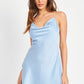 RHINESTONE STRAP MINI SLIP DRESS