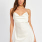 RHINESTONE STRAP MINI SLIP DRESS
