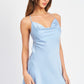 RHINESTONE STRAP MINI SLIP DRESS