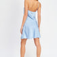 RHINESTONE STRAP MINI SLIP DRESS