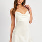 RHINESTONE STRAP MINI SLIP DRESS