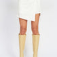 EMORY PARK Fashion Ruched Mini Skirt with Side Split