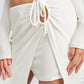 EMORY PARK Fashion Ruched Mini Skirt with Side Split