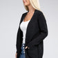 ZENANA Melange Open Front Sweater Cardigan