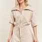 JADE by JANE Terry Zip-front Romper
