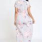Floral Surplice Bodice Sash Maxi Dress