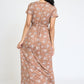 Floral Surplice Bodice Sash Maxi Dress