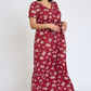 Floral Surplice Bodice Sash Maxi Dress