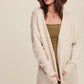 LISTICLE Two Pocket Open-Front Long Knit Cardigan