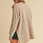AEMI & Co. Chic V-neck Exposed Seam Sweater- Amaly Sweater
