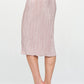 Renee C. Women's Solid Beige Plisse Midi Pencil Skirt