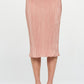 RENEE C. Solid Plisse Midi Skirt