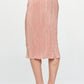 RENEE C. Solid Plisse Midi Skirt