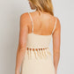 LE LIS Tassel Detail Spaghetti Sweater Crop Top