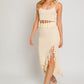 LE LIS Tassel Detail Spaghetti Sweater Crop Top