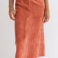 LE LIS Rust Cord Maxi Skirt