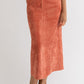 LE LIS Rust Cord Maxi Skirt