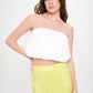 RENEE C. Vibrant Plisse Tube Crop Top