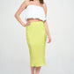 RENEE C. Vibrant Plisse Tube Crop Top