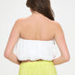 RENEE C. Vibrant Plisse Tube Crop Top