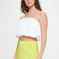 RENEE C. Vibrant Plisse Tube Crop Top