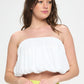 RENEE C. Vibrant Plisse Tube Crop Top