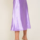 TIMING Satin Midi Flare Skirt