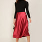 TIMING Satin Midi Flare Skirt