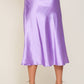 TIMING Satin Midi Flare Skirt