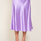 TIMING Satin Midi Flare Skirt