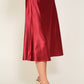 TIMING Satin Midi Flare Skirt