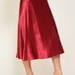TIMING Satin Midi Flare Skirt